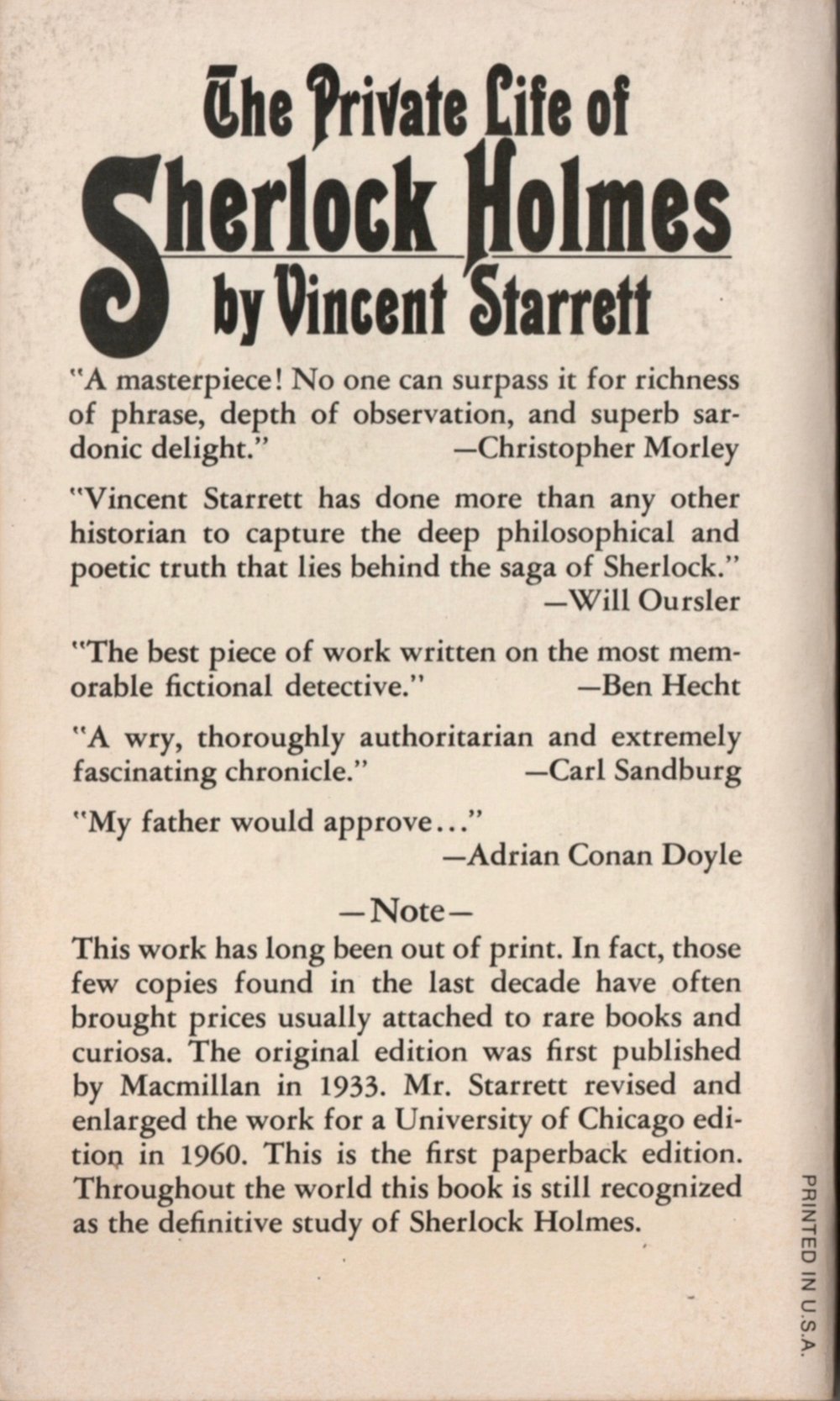 TPLOSH: This Time, it's Personal — Studies in Starrett